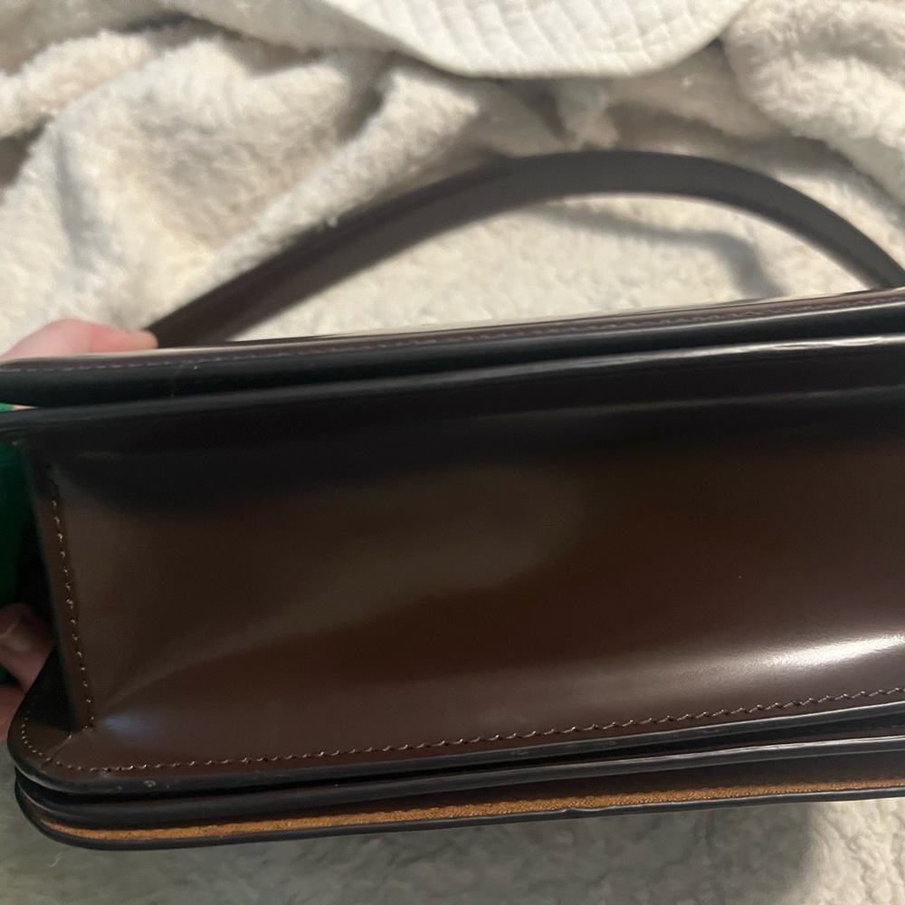 CoachRich Brown Leather Messenger Bag - Picture 3 of 5